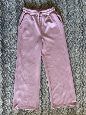 Blush Pink Trousers High Rise Pants Chic Trendy Workwear Size M